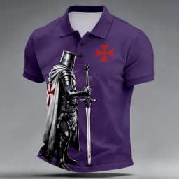 Men's Graphic 3D Print Polo Shirts Short Sleeve Collared Button Casual Outdoor Daily Wear for Spring & Summer Blue Purple Brown