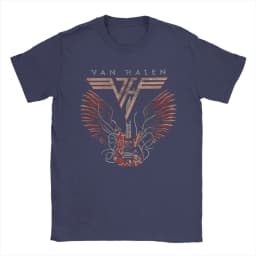 Men's T Shirt Van Halen Hard Rock Band T-Shirts Trending Summer Tees Classic 100% Cotton Tops Gift Idea