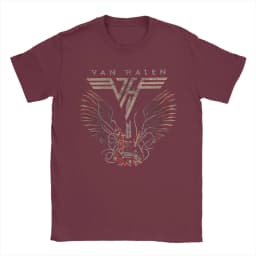Men's T Shirt Van Halen Hard Rock Band T-Shirts Trending Summer Tees Classic 100% Cotton Tops Gift Idea