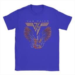 Men's T Shirt Van Halen Hard Rock Band T-Shirts Trending Summer Tees Classic 100% Cotton Tops Gift Idea