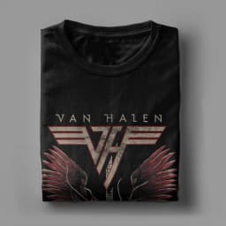 Men's T Shirt Van Halen Hard Rock Band T-Shirts Trending Summer Tees Classic 100% Cotton Tops Gift Idea
