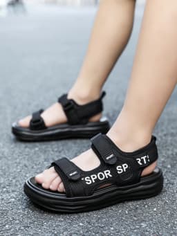 A Pair of Summer Simple New Sandals for Boys, Children's Comfortable Sports Breathable Wear-Resistant Non-Slip Beach Shoes, Men's Outdoor Casual Shoes
