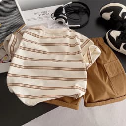 Children Summer Fashion Baby Boy Clothes Suits Striped Pocket TShirt Shorts 2pcs/Set Toddler Casual Costume Kids Tracksuits