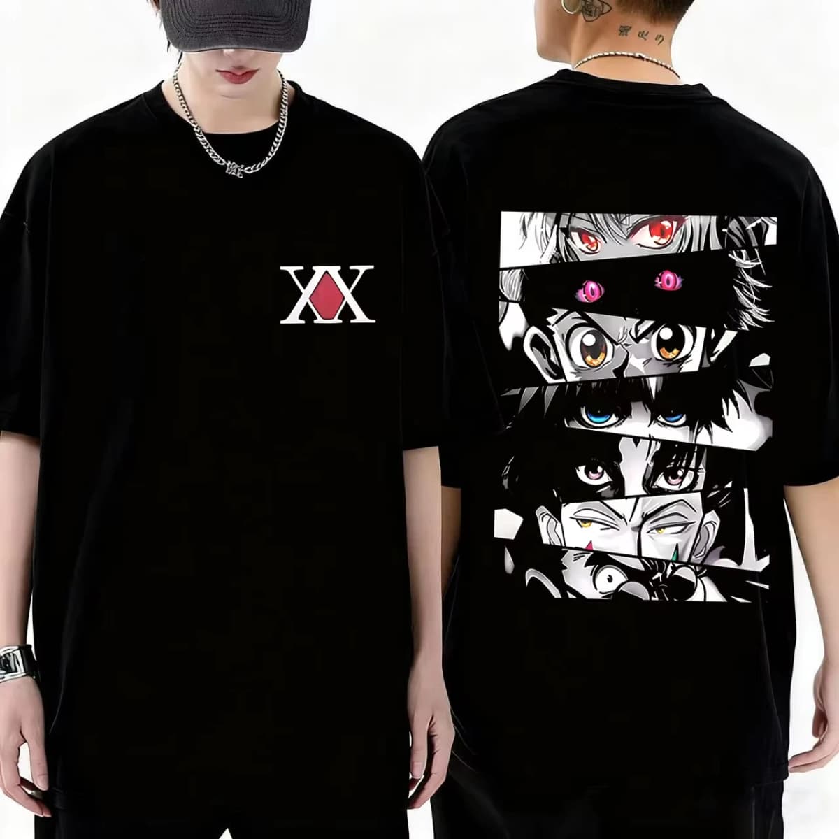 Anime Hunter X Hunter Eyes Graphic Printed T-shirt Men's and Women's T-shirt Men's Top Sports T-shirt 2026 Summer New Tee