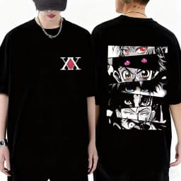 Anime Hunter X Hunter Eyes Graphic Printed T-shirt Men's and Women's T-shirt Men's Top Sports T-shirt 2026 Summer New Tee