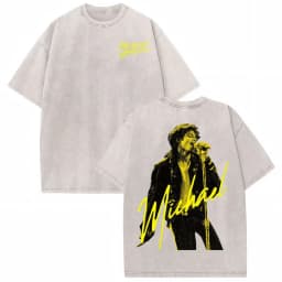 Michael Jackson King of Pop World Tour Vintage Washed T Shirt Men Women Fashion Gothic Classic T-shirts Summer Tops Cozy T-shirt
