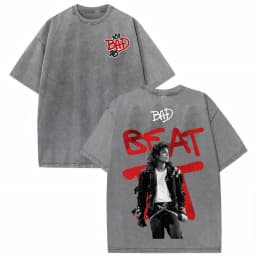 Michael Jackson King of Pop World Tour Vintage Washed T Shirt Men Women Fashion Gothic Classic T-shirts Summer Tops Cozy T-shirt