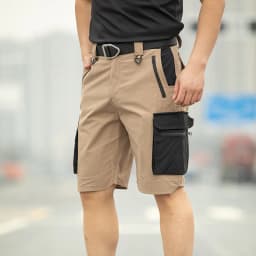 Fishing Multi-Pocket Cargo Shorts Men Wear-Resistant Tactical Pant Summer Thin Waterproof Quick Dry Outdoor Training Work Shorts