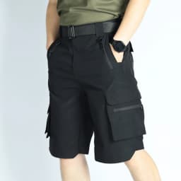 Fishing Multi-Pocket Cargo Shorts Men Wear-Resistant Tactical Pant Summer Thin Waterproof Quick Dry Outdoor Training Work Shorts