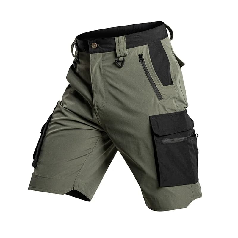 Fishing Multi-Pocket Cargo Shorts Men Wear-Resistant Tactical Pant Summer Thin Waterproof Quick Dry Outdoor Training Work Shorts