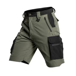 Fishing Multi-Pocket Cargo Shorts Men Wear-Resistant Tactical Pant Summer Thin Waterproof Quick Dry Outdoor Training Work Shorts