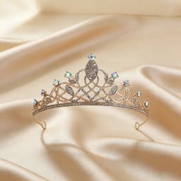 8 Simple Lines Sweet and Romantic Colorful Diamond Crown Princess Simple Adult Gift Children's Fashion Luxury Hair Accessories