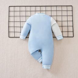 Baby Boy Romper Long Sleeve Tiger Letter T Embroidery Jumpsuit Newborn Baseball Style Casual Clothes 0-18M