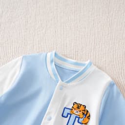Baby Boy Romper Long Sleeve Tiger Letter T Embroidery Jumpsuit Newborn Baseball Style Casual Clothes 0-18M