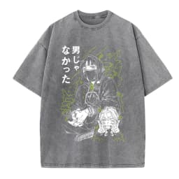 The Guy She Was Interested in Wasn't A Guy At All Manga Vintage Washed T Shirt Men Women Clothing Harajuku Cotton Casual T-shirt