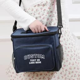 Customized Flower Letter Name Reusable Lunch Bags for Women Large Cold Preservation Insulated with Adjustable Shoulder Strap