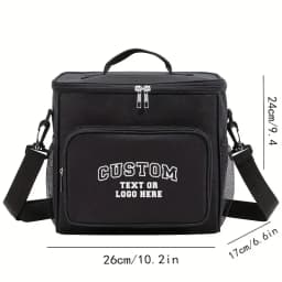Customized Flower Letter Name Reusable Lunch Bags for Women Large Cold Preservation Insulated with Adjustable Shoulder Strap