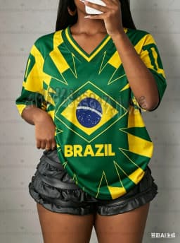 Brasil Flag Football Jersey Women Men Sports T-Shirts Brasil Flag Street Plus Size Soccer Jerseys Unisex Casual Graphic T Shirts