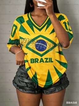 Brasil Flag Football Jersey Women Men Sports T-Shirts Brasil Flag Street Plus Size Soccer Jerseys Unisex Casual Graphic T Shirts