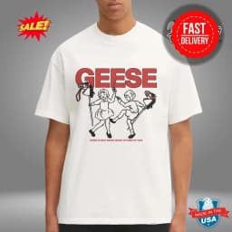 Goose Band "Only Dance During War" T-shirt with Pure Cotton T-shirt Print Pattern, Suitable for Men and Suitable for All Seasons