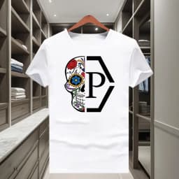 2026 Classic Fashion Brand - Bone Pattern - Men's and Women's - Fashion New Style - Short Sleeve T-Shirt - Round Neck