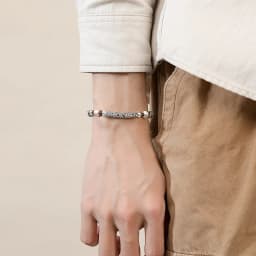 Ethnic Style Auspicious Clouds 925 Silver Bracelet Designer Original Couple Beaded Bangle Jewelry For Men Women