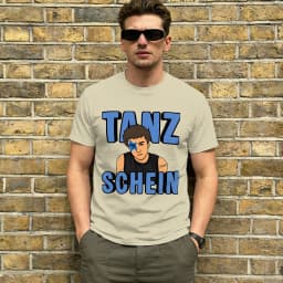 TANZSCHEIN Cosmó Men T Shirts Eurovisions 2026 Awesome Tee Shirt Short Sleeve Round Neck T-Shirt Pure Cotton Summer Clothes