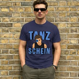 TANZSCHEIN Cosmó Men T Shirts Eurovisions 2026 Awesome Tee Shirt Short Sleeve Round Neck T-Shirt Pure Cotton Summer Clothes