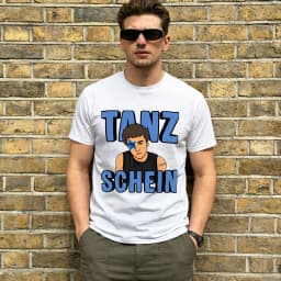 TANZSCHEIN Cosmó Men T Shirts Eurovisions 2026 Awesome Tee Shirt Short Sleeve Round Neck T-Shirt Pure Cotton Summer Clothes