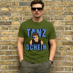 TANZSCHEIN Cosmó Men T Shirts Eurovisions 2026 Awesome Tee Shirt Short Sleeve Round Neck T-Shirt Pure Cotton Summer Clothes