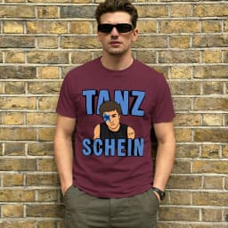 TANZSCHEIN Cosmó Men T Shirts Eurovisions 2026 Awesome Tee Shirt Short Sleeve Round Neck T-Shirt Pure Cotton Summer Clothes