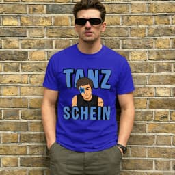 TANZSCHEIN Cosmó Men T Shirts Eurovisions 2026 Awesome Tee Shirt Short Sleeve Round Neck T-Shirt Pure Cotton Summer Clothes