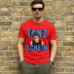 TANZSCHEIN Cosmó Men T Shirts Eurovisions 2026 Awesome Tee Shirt Short Sleeve Round Neck T-Shirt Pure Cotton Summer Clothes