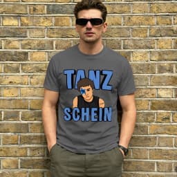 TANZSCHEIN Cosmó Men T Shirts Eurovisions 2026 Awesome Tee Shirt Short Sleeve Round Neck T-Shirt Pure Cotton Summer Clothes
