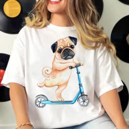 Pug T-shirts Women Comfortable Pattern Printed Design Tshirt Girl 2000s Clothing