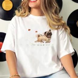 Pug T-shirts Women Comfortable Pattern Printed Design Tshirt Girl 2000s Clothing