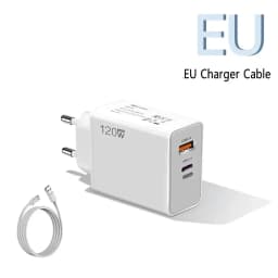 Lenovo 120W Type C USB Phone Charger Fast Charging Cable & Wall Adapter for Huawei Samsung Quick Charge Power Block