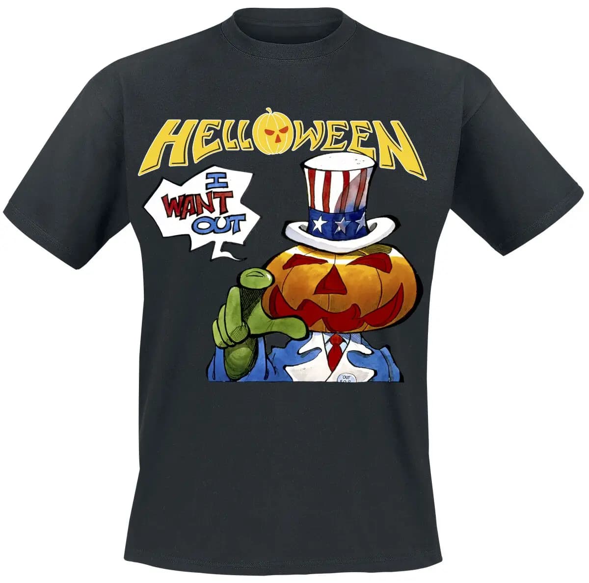 I Want Out Helloween T-Shirt Men Women Vintage Metal Rock Band Graphic Tee 100% Cotton Summer Streetwear Top