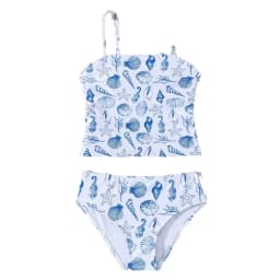 Tween Girl's Two Piece Bikini Swimsuit Sets Floral And Plaid Cute Casual Kids Girl Swimwear for 8-12Y Bathing Suit Beach Wear