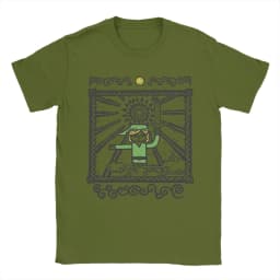 Zeldas T-Shirt Men Vintage Game Vintage 100% Cotton Tee Shirt Round Collar Short Sleeve T Shirt Gift Idea Tops