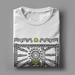 Zeldas T-Shirt Men Vintage Game Vintage 100% Cotton Tee Shirt Round Collar Short Sleeve T Shirt Gift Idea Tops