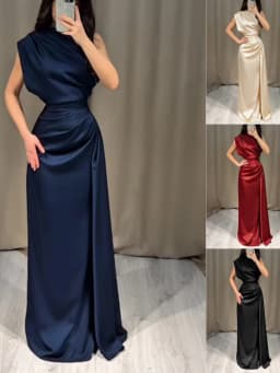 Summer New ElegantSatin Patchwork Maxi Dress Women Sleeveless Ruched Slim Long Dresses Wedding Guest Evening Party Robes