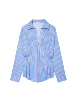 TFMLN Spring Women's Pleated Waist Cinching Shirts Chic Single Breasted Full Sleeve Commuting Blouses 2026 New Ladies Tops