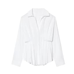 TFMLN Spring Women's Pleated Waist Cinching Shirts Chic Single Breasted Full Sleeve Commuting Blouses 2026 New Ladies Tops