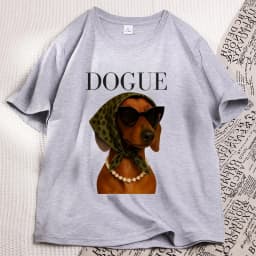 Funny Dachshund Dogue T-Shirt Women Sassy Weiner Dog Mom T Shirt Casual Round Neck Printed Doxie Tshirt Streetwear