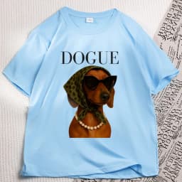 Funny Dachshund Dogue T-Shirt Women Sassy Weiner Dog Mom T Shirt Casual Round Neck Printed Doxie Tshirt Streetwear