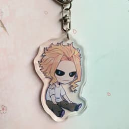 Shotai Aizawa All Might Present Mic Acrylic Keychain - Customizable Anime Themed Keyring for Fans