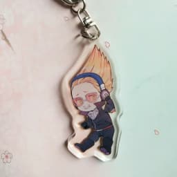 Shotai Aizawa All Might Present Mic Acrylic Keychain - Customizable Anime Themed Keyring for Fans