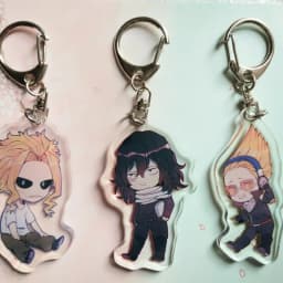 Shotai Aizawa All Might Present Mic Acrylic Keychain - Customizable Anime Themed Keyring for Fans