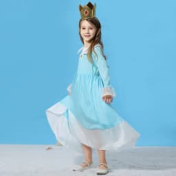 2026 Movie Girls Princess Dress Video Game Star Pattern Outfit Rosalina Role Play Costume Kids Halloween Peach Cosplay Clothes